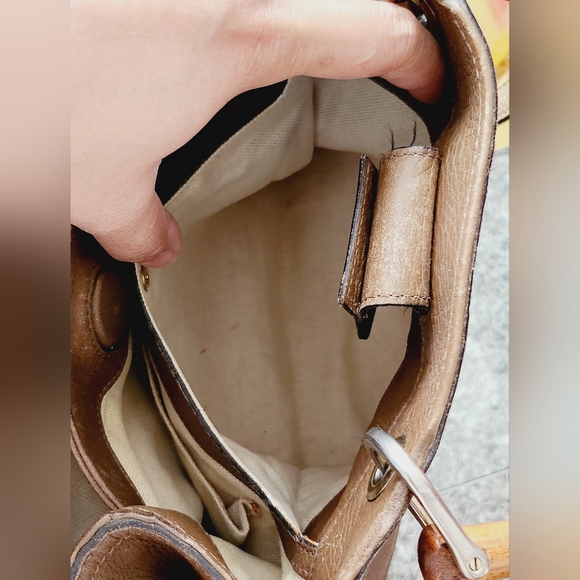 SOLD!!2for350)Original Gucci bamboo two way bag - Picture 7 of 16